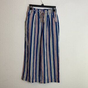 American Eagle Outfitters Women's Size 2 Multi-Color Striped Wide-Leg Pants